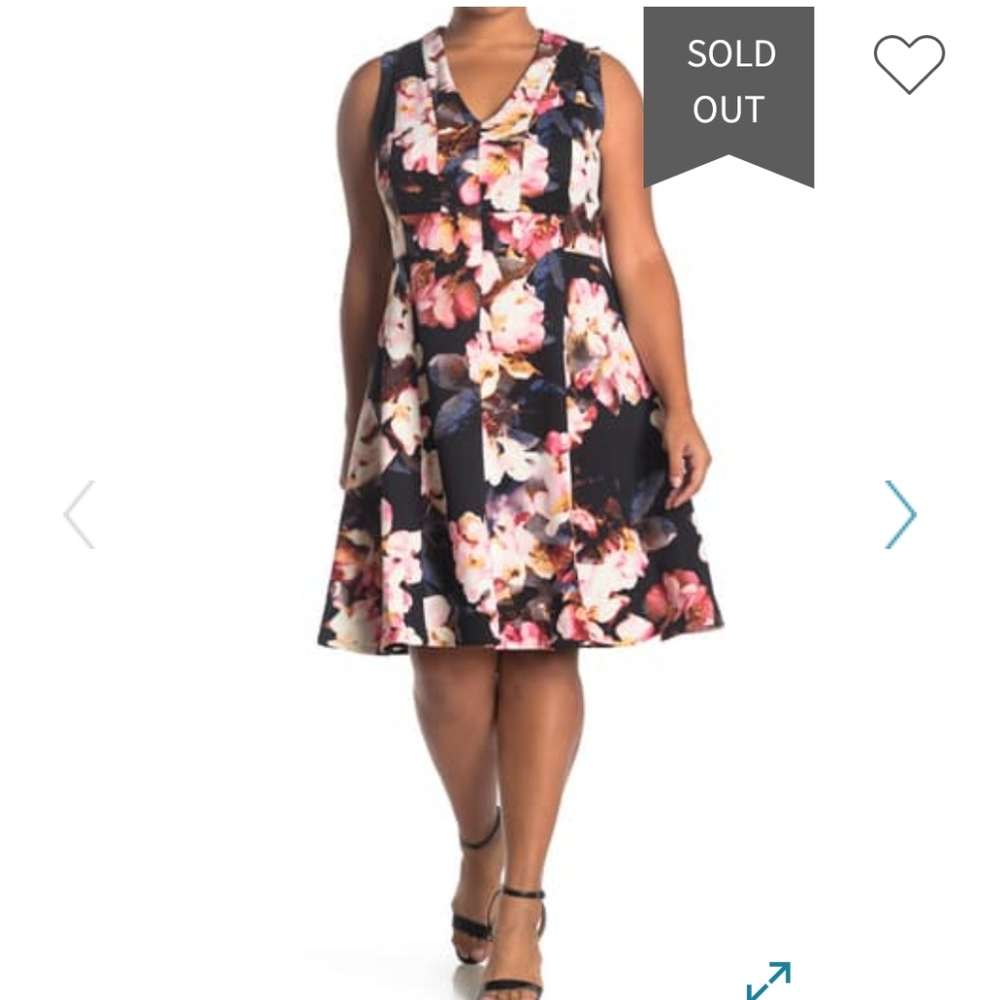 Taylor Printed Scuba Fit & Flare Dress